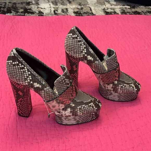 Casadei Multicolor Snakeskin Heels, US7,5 - Picture 3 of 13